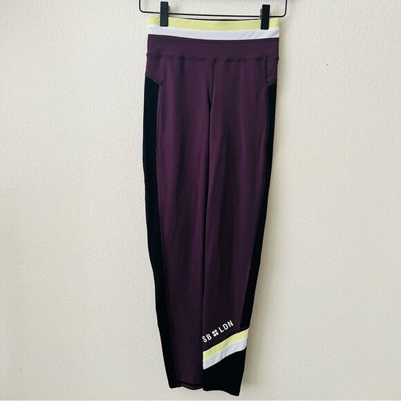 Sweaty Betty The Zero Gravity Run Leggings plum purple white yellow color block - Picture 3 of 6